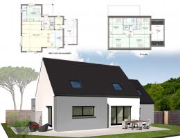Constructeur maison Finistère : exemple 3 de plan maison traditionnel en Bretagne Kermor Habitat