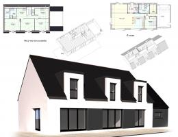 Constructeur maison Finistère : exemple 7 de plan maison traditionnel en Bretagne Kermor Habitat